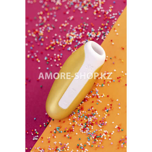 Вакуум-волновой бесконтактный стимулятор клитора Satisfyer Love Breeze, силикон, золотой, 9,5 см. 17
