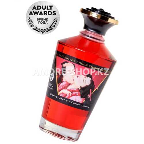 Масло для массажа Shunga Blazing Cherry, разогревающее, с ароматом вишни, 100 мл 4