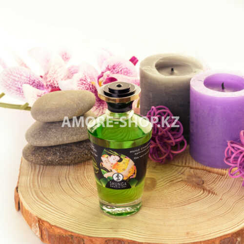 Масло для массажа Shunga Organic Exotic Green Tea, разогревающее, с ароматом зелёного чая, 100 мл 11