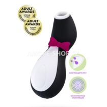 Вакуум-волновой бесконтактный стимулятор клитора Satisfyer Pro Penguin Ng, силикон, черный, 11,5 см.