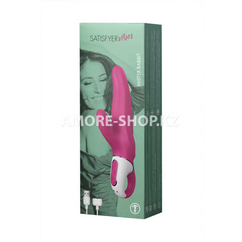 Нереалистичный вибратор Satisfyer Vibes Mr. Rabbit, Силикон, Красный, 22,1 см 16