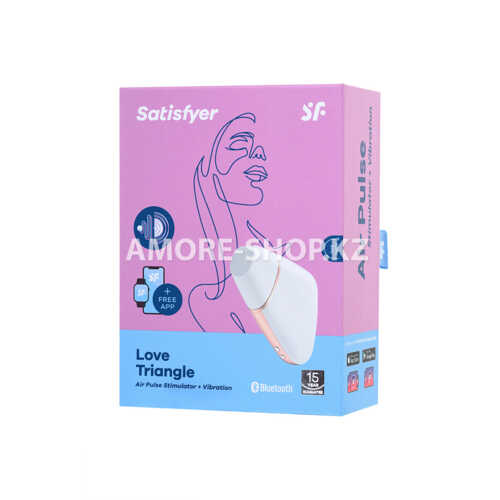 Вакуумный клиторальный стимулятор свибрацией Satisfyer Love triangle white 12