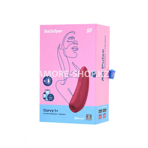 Вакуумный клиторальный стимулятор Satisfyer Curvy 1+ (темно-красный) 11
