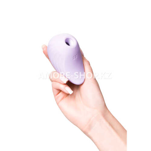 Вакуумный клиторальный стимулятор с вибрацией Pearl Diver Satisfyer сиреневый 9