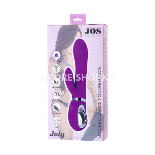 Вибратор с клиторальным стимулятором JOS JOLY, с WOW-режимом, силикон, фуксия, 19,6 см 7