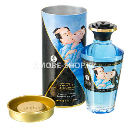 Масло для массажа Shunga Coconut Thrills, разогревающее, с ароматом кокоса, 100 мл 1