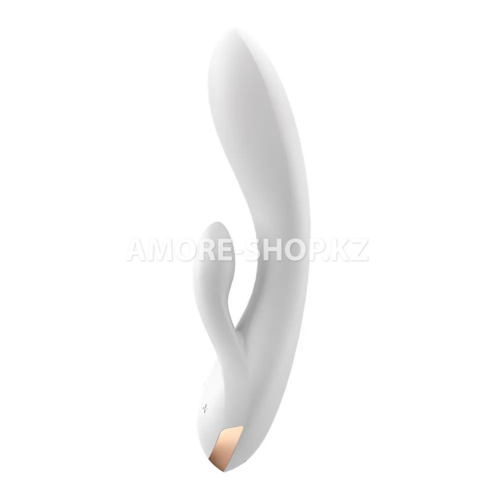 Вибратор с клиторальным стимулятором Satisfyer Double Flex Connect App белый 3