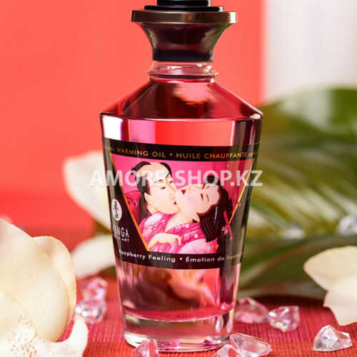 Масло для массажа Shunga Raspberry Feeling, разогревающее, с ароматом малины, 100 мл 11