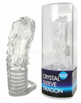 Насадка закрытая CRYSTAL SLEEVE DRAGON в форме дракона арт. EE-10101