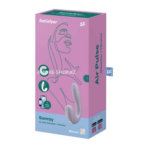 Вибратор с вакуумным стимулятором Satisfyer Sunray с фиксацией (лиловый) 1