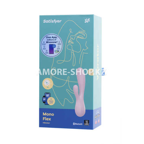 Нереалистичный вибратор Satisfyer Mono Flex, силикон, розовый, 20,4 см. 16