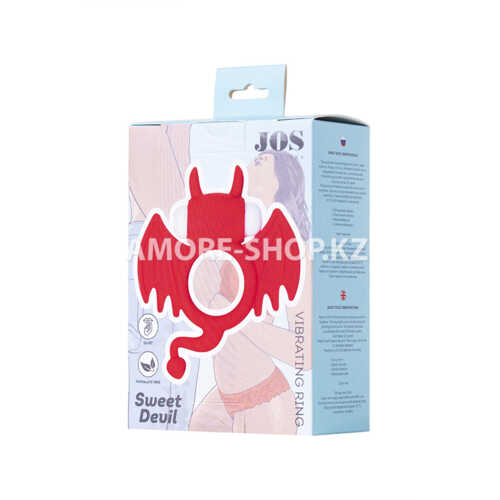 Эрекционное кольцо на пенис JOS  SWEET DEVIL, Силикон, Красный, 8,5 см 9