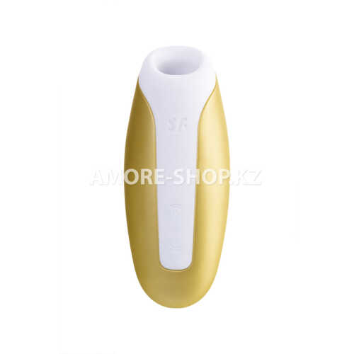 Вакуум-волновой бесконтактный стимулятор клитора Satisfyer Love Breeze, силикон, золотой, 9,5 см. 3