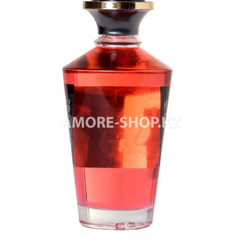 Масло для массажа Shunga Sparkling Strawberry Wine, разогревающее, с ароматом клубники и шампанского 6
