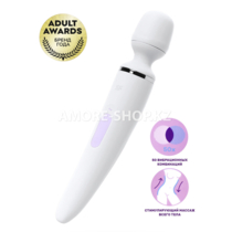 Универсальный вибромассажер Satisfyer Wand-er Woman (White/gold) 34 см