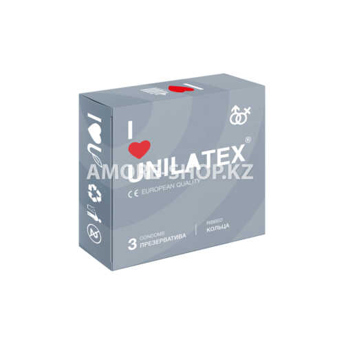 Презервативы Unilatex Ribbed/ребристые, 3 шт. 1