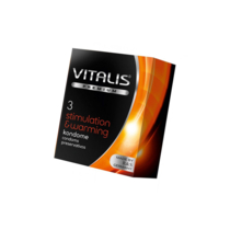 Презервативы "VITALIS" PREMIUM №3 stimulation & warming - с согревающим эффектом (ширина 53mm)