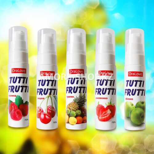 Съедобная гель-смазка TUTTI-FRUTTI для орального секса со вкусом земляники 30г 4