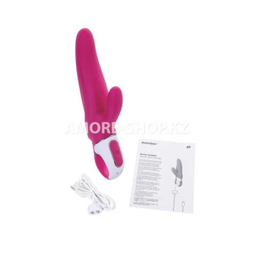 Нереалистичный вибратор Satisfyer Vibes Mr. Rabbit, Силикон, Красный, 22,1 см 6