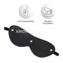 Маска Anonymo, PU кожа, черная, 24 см