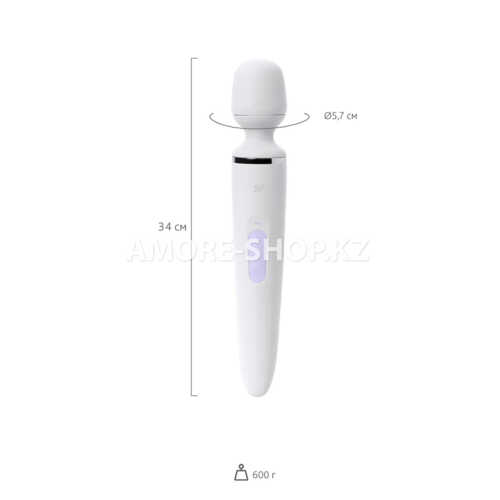 Универсальный вибромассажер Satisfyer Wand-er Woman (White/gold) 34 см 6