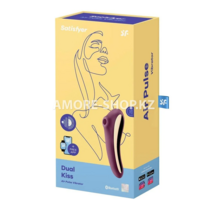 Вибромассажер с вакуумной стимуляцией Satisfyer Dual Kiss wine фиолетовый