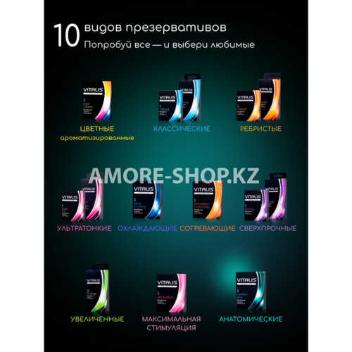 Презервативы "VITALIS" PREMIUM №3 comfort plus-анатомической формы (ширина 53mm) 6