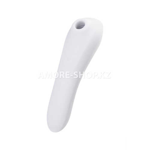 Вакуум-волновой бесконтактный стимулятор клитора Satisfyer Dual Pleasure, силикон, белый, 17,9 см. 2