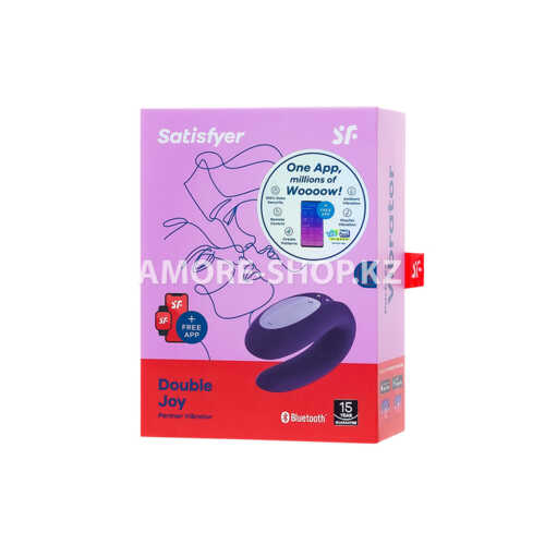 Парный вибратор Satisfyer Double Joy с возможностью управления через приложение (фиолетовый) 18