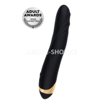 Нереалистичный вибратор WANAME D-SPLASH  Storm, Силикон, Чёрный, 22,5 см