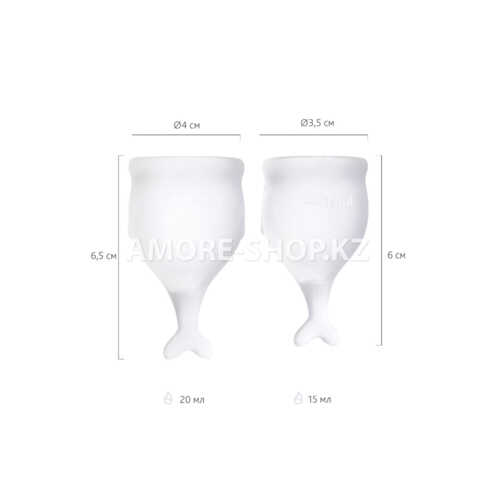 Набор менструальных чаш Satisfyer Feel secure Menstrual Cup (белый) 10