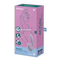 Вибратор с вакуумным стимулятором Satisfyer Sunray с фиксацией (лиловый)