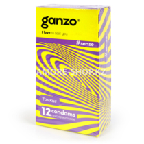 Презервативы Ganzo Sense, ультратонкие, латекс, 18 см, 12 шт