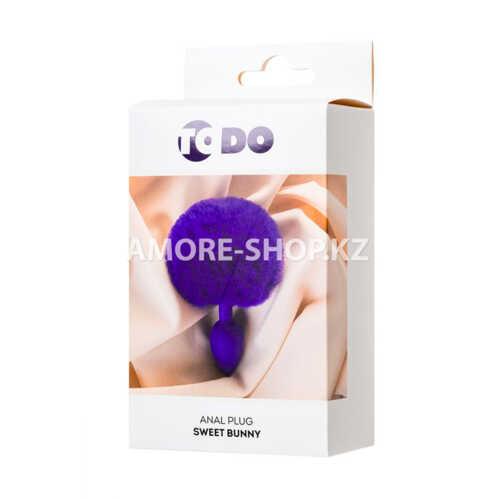 Анальная втулка с хвостом ToDo by Toyfa Sweet bunny, силикон, фиолетовый, 13 см, Ø 2,8 см, 42 г 8