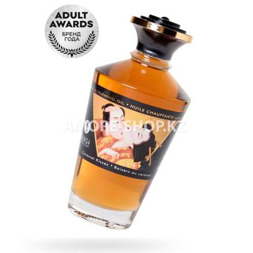 Масло для массажа Shunga Caramel Kisses, разогревающее, с ароматом карамели, 100 мл 2