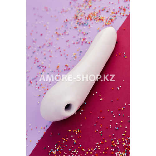 Вакуум-волновой бесконтактный стимулятор клитора Satisfyer Dual Pleasure, силикон, белый, 17,9 см. 18