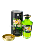 Масло для массажа Shunga Organic Exotic Green Tea, разогревающее, с ароматом зелёного чая, 100 мл