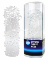 Насадка закрытая CRYSTAL SLEEVE ROSE в форме розы L - 145 мм, D - 33 мм арт. EE-10105