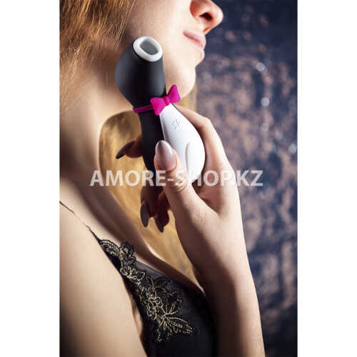 Вакуум-волновой бесконтактный стимулятор клитора Satisfyer Pro Penguin Ng, силикон, черный, 11,5 см. 16