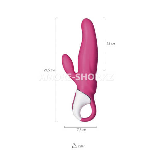 Нереалистичный вибратор Satisfyer Vibes Mr. Rabbit, Силикон, Красный, 22,1 см 7