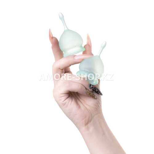 Менструальная чаша Satisfyer Feel Good, 2 шт в наборе, силикон, зеленый 6