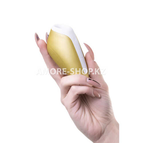 Вакуум-волновой бесконтактный стимулятор клитора Satisfyer Love Breeze, силикон, золотой, 9,5 см. 6