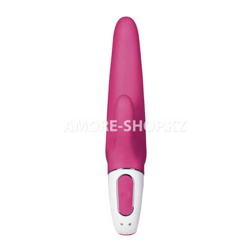 Нереалистичный вибратор Satisfyer Vibes Mr. Rabbit, Силикон, Красный, 22,1 см 2