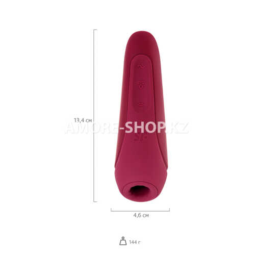 Вакуумный клиторальный стимулятор Satisfyer Curvy 1+ (темно-красный) 9